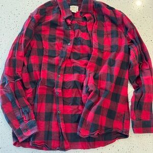 LL Bean and Black Plaid Men's Flannel